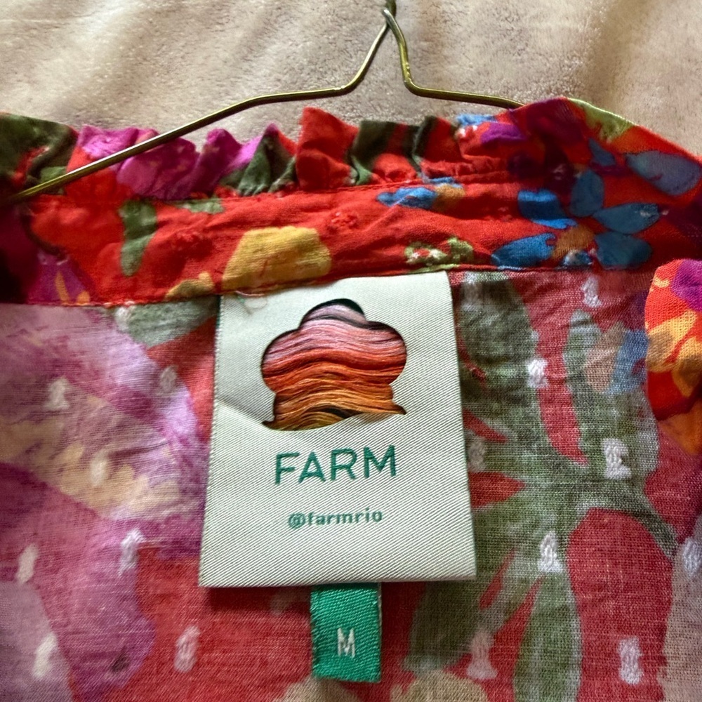 FARM Rio Spring Bananas Top Blouse M - Picture 6 of 6